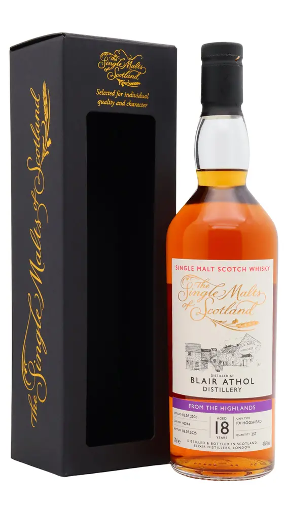 Blair Athol - 18 year old Single Malts Of Scotland Single PX Sherry Cask #40244 2006 Whisky 70cl 47.4% ABV0