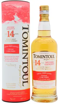 Tomintoul - 14 year old Cognac Cask Finish Speyside Single Malt Scotch 2009 Whisky 70cl 46% ABV