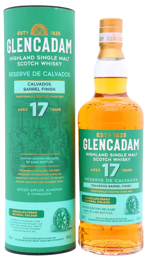 Glencadam - 17 year old Réserve De Calvados Cask Finish Highland Single Malt Scotch 2008 Whisky 70cl 46% ABV0