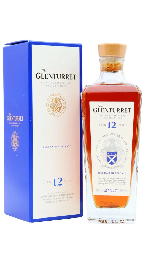 Glenturret - 12 year old 2020 Maiden Release Single Malt Scotch Whisky 70cl 46% ABV
