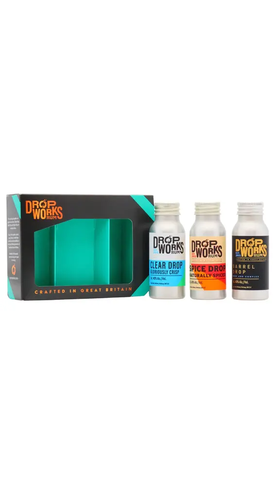 Drop Works - English Rum 5cl x 3 40% ABV Miniature Gift Pack