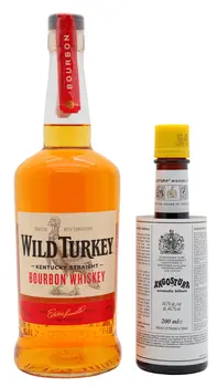Wild Turkey - 81 Kentucky Straight Bourbon Whiskey 70cl + 20cl 40.5% ABV (Old Fashioned Cocktail Bundle)