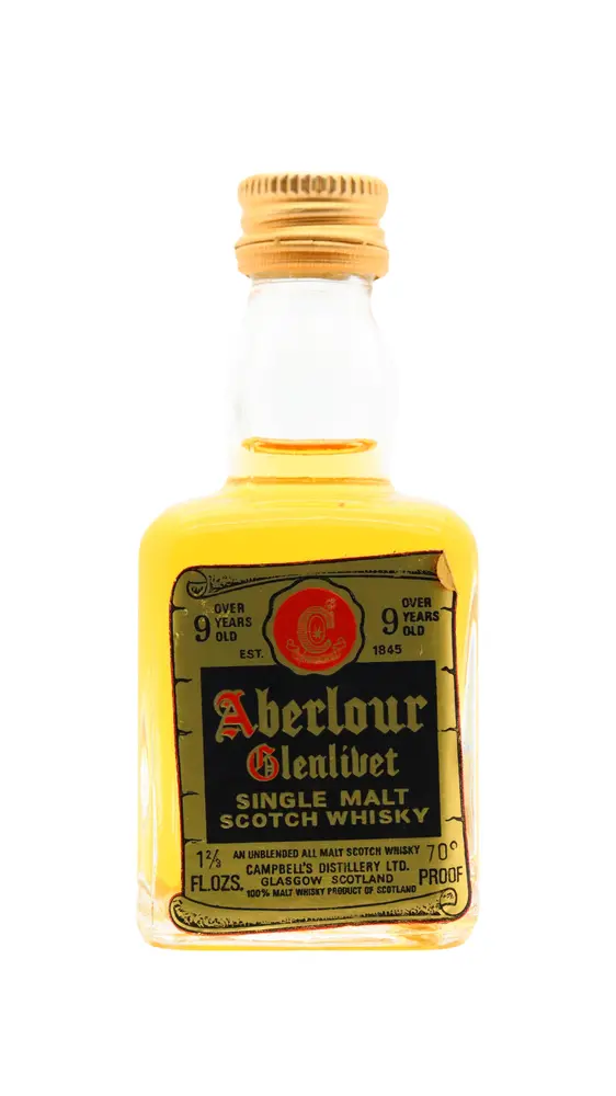Aberlour - 9 year old Single Malt Scotch Whisky 5cl 40% ABV Miniature- (Old Bottling)