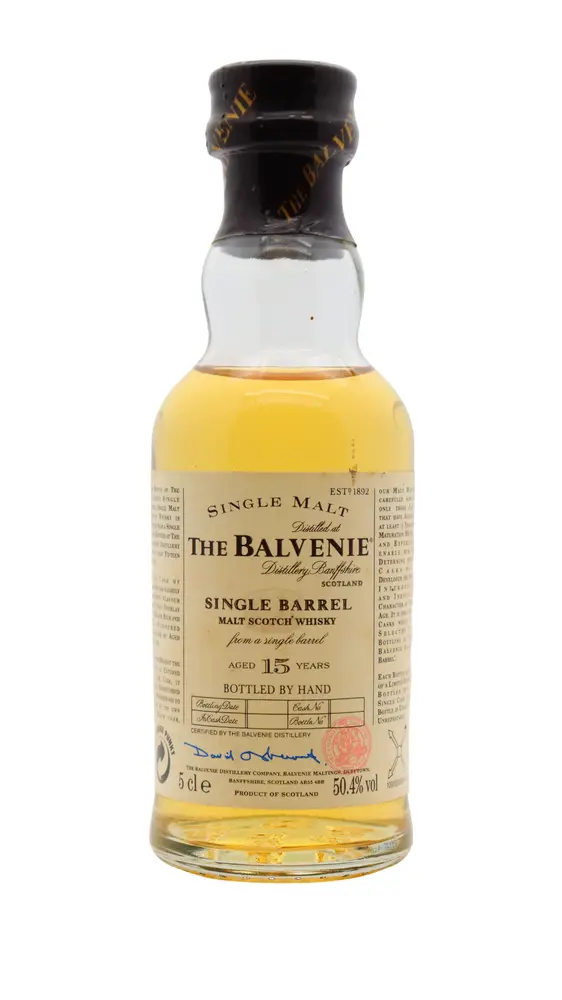 Balvenie - 15 year old Single Barrel Single Malt Scotch Whisky 5cl 50.4% ABV Miniature