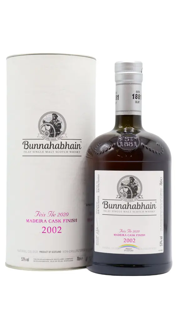 Bunnahabhain - Feis Ile 2020 - Madeira Cask Finish Islay Single Malt Scotch 2002 Whisky 70cl 53% ABV