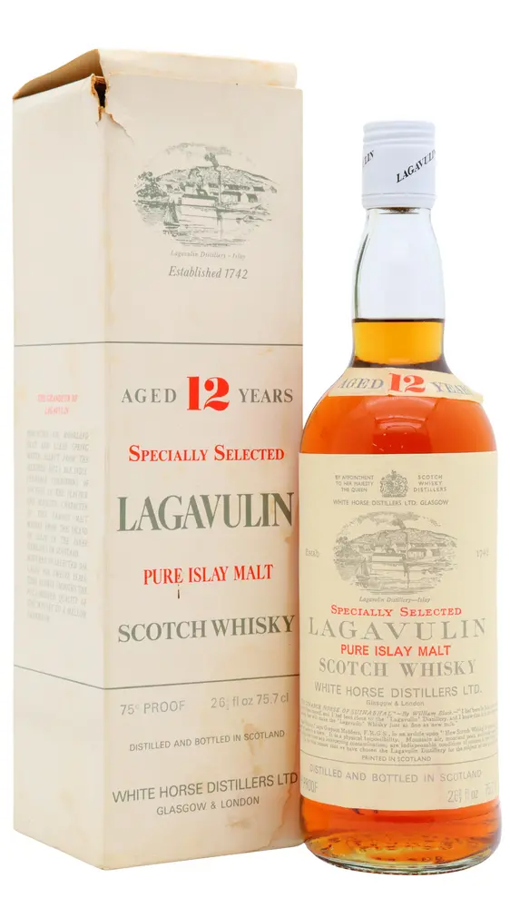 Lagavulin - 12 year old White Horse Pure Islay Malt Whisky 75cl 43% ABV (1970's Bottling)