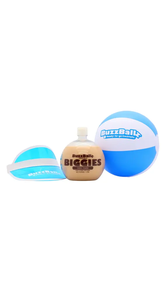 BuzzBallz - Choc Tease 'Biggie' Cocktail 175cl 13.5% ABV (1.75 Litre Magnum)- (Includes Beach Ball & Sun Visor)
