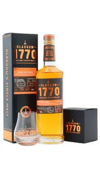 Glasgow 1770 - 6 year old Small Batch Series - Cognac Cask Lightly Peated Single Malt Scotch Whisky 70cl 58% ABV (Includes Branded Glass)