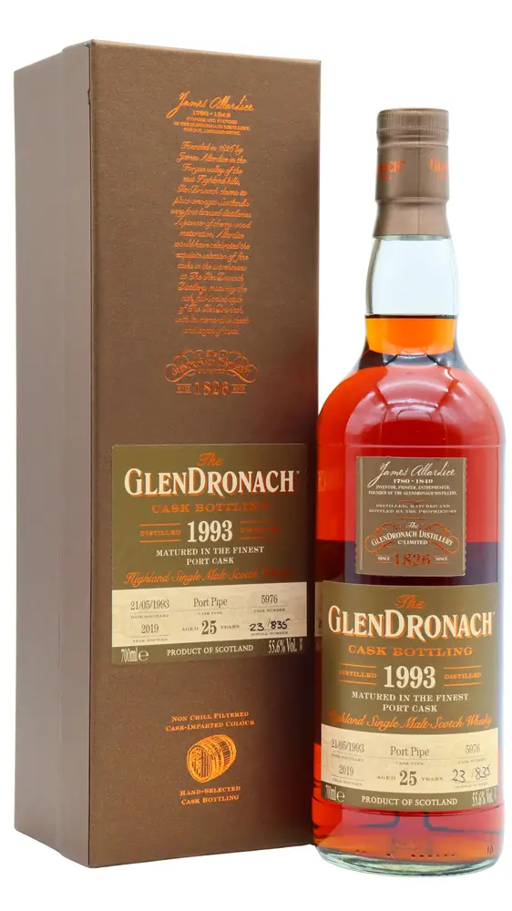 Glendronach - 25 year old Batch 17 Single Port Pipe Cask #5976 1993 Whisky 70cl 55.6% ABV