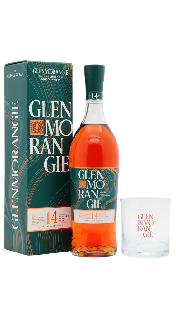 Glenmorangie - 14 year old The Quinta Ruban Single Malt Scotch Whisky 70cl 46% ABV (Includes Branded Glass)