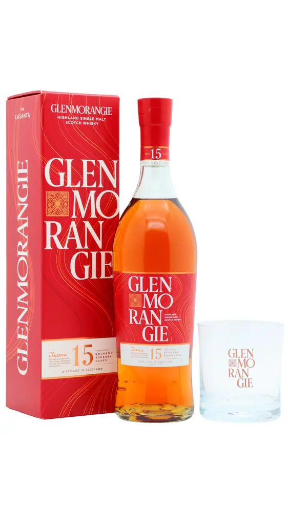 Glenmorangie - 15 year old Lasanta Sherry Cask Finish Single Malt Scotch Whisky 70cl 43% ABV (Includes Branded Glass)
