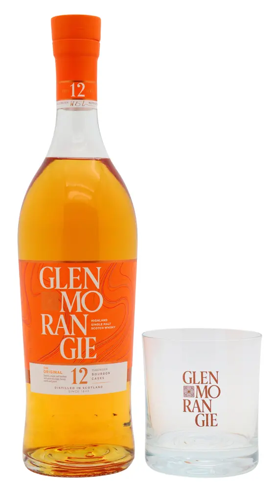 Glenmorangie - 12 year old The Original Single Malt Scotch Whisky 70cl 40% ABV (Includes Branded Glass)