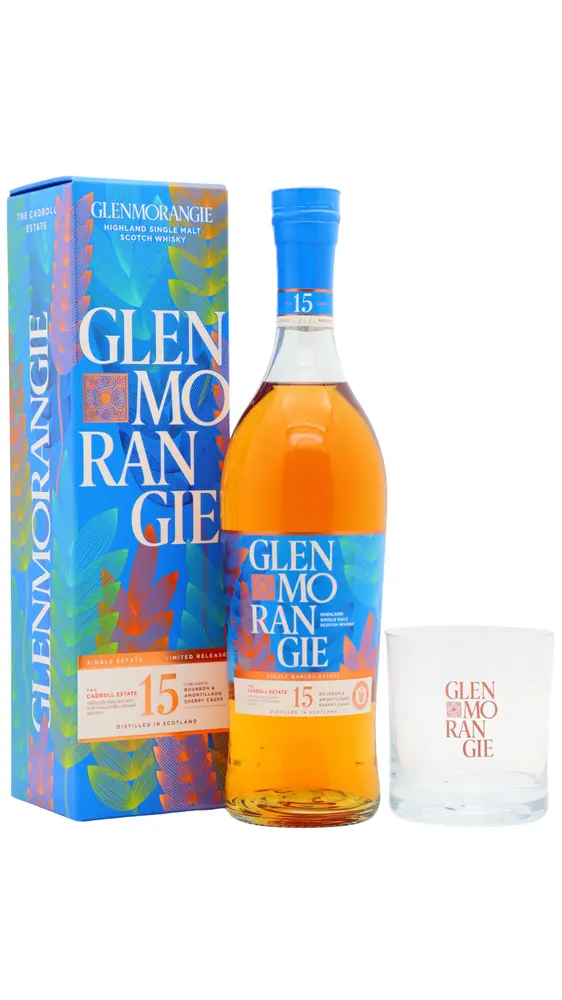Glenmorangie - 15 year old The Cadboll Estate Single Malt Scotch Whisky 70cl 43% ABV (Includes Branded Glass)