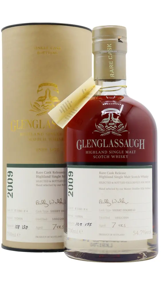 Glenglassaugh - 7 year old Rare Cask Release #1160 2009 Whisky 70cl 54.7% ABV