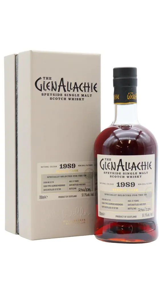 GlenAllachie - 31 year old Single Oloroso Sherry Cask #6118 1989 Whisky 70cl 51.1% ABV