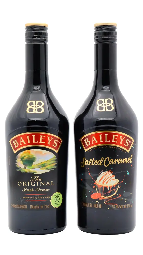 Baileys - Original & Salted Caramel Irish Cream Liqueur 70cl x 2 17% ABV Bundle