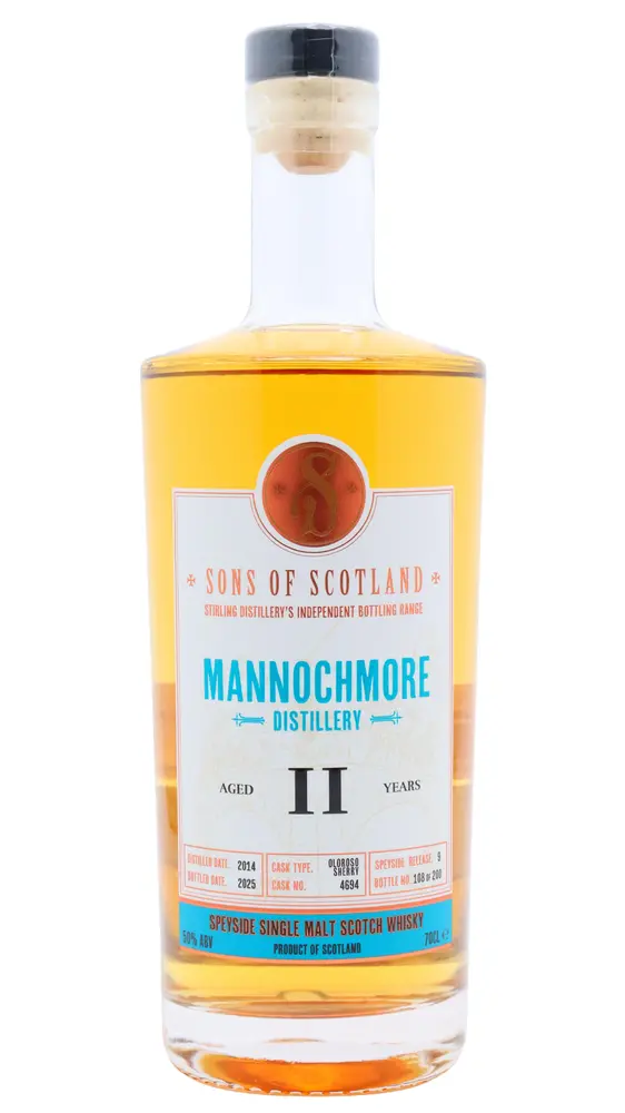 Mannochmore - 11 year old Stirling Distillery - Sons Of Scotland Single Oloroso Sherry Cask #4694 2014 Whisky 70cl 50% ABV0