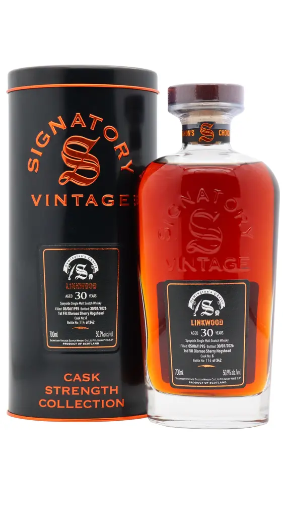 Linkwood - 30 year old Signatory Vintage Symington's Choice Single Oloroso Sherry Cask #6 1995 Whisky 70cl 50.9% ABV0