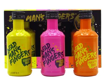 Dead Man's Fingers - Mango- Passionfruit & Pineapple Rum 5cl x 3 37.5% ABV Miniature Gift Pack