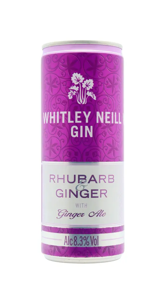Whitley Neill - Rhubarb & Ginger Gin & Ginger Ale Cocktail 25cl 8.3% ABV0