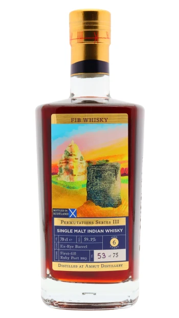 Amrut - 6 year old Permutations Series III First Fill Ruby Port Barrique Cask Indian Single Malt Whisky 70cl 59.1% ABV