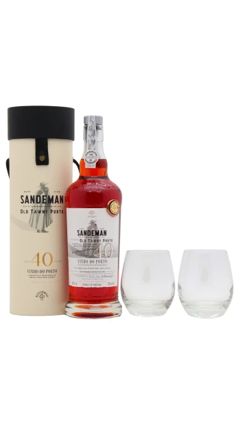 Sandeman - 40 year old Tawny Port 75cl 20% ABV (Includes Glencairn Glasses)