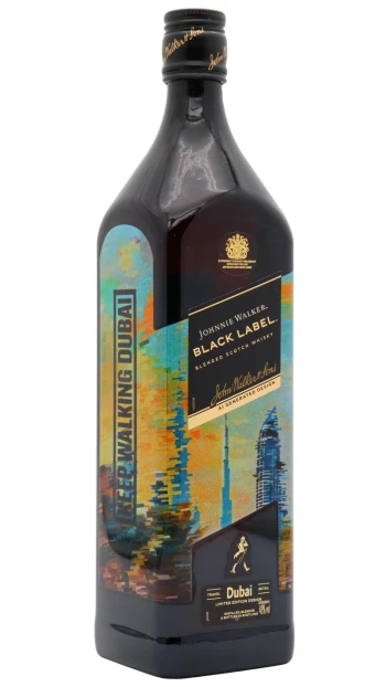 Johnnie Walker - 12 year old Black Label Dubai Limited Edition AI Design Blended Scotch Whisky 100cl 40% ABV (1 Litre)