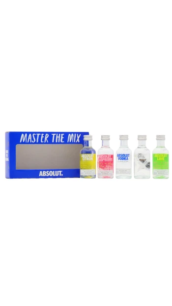 Absolut - Swedish Vodka 5cl x 5 40% ABV Miniature Gift Pack