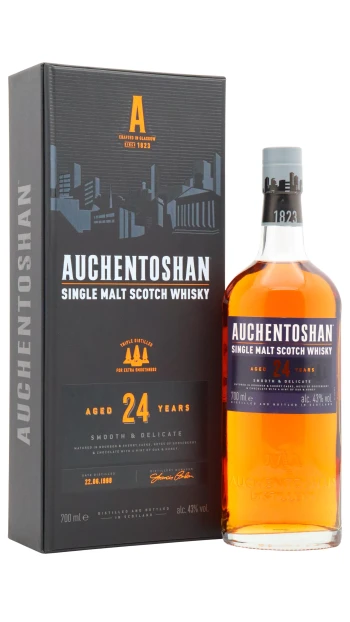 Auchentoshan - 24 year old 200th Anniversary Single Malt Scotch 1998 Whisky 70cl 43% ABV0