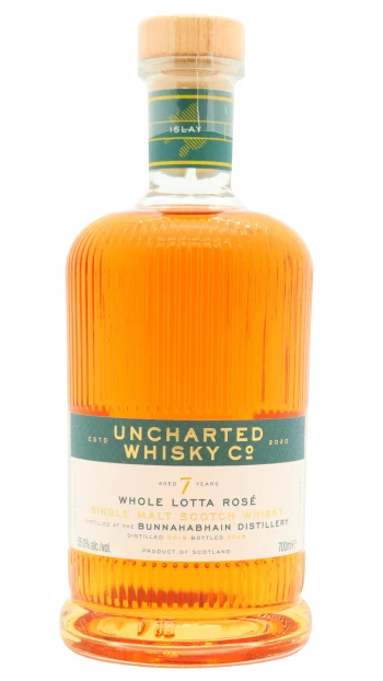 Bunnahabhain - 7 year old (Staoisha) Uncharted Whisky Co. Whole Lotta Rose Red Wine Cask Single Malt Scotch 2019 Whisky 70cl 55% ABV0