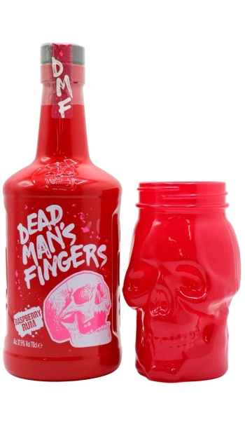 Dead Man's Fingers - Raspberry Rum 70cl 37.5% ABV (Includes Red Skull Glass)