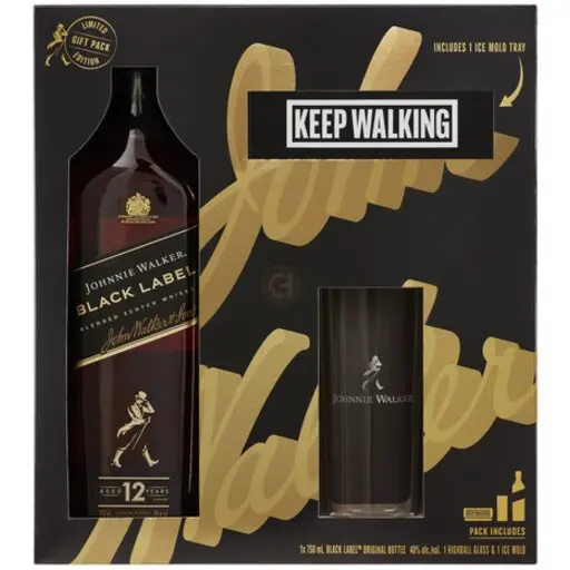 Johnnie Walker Black Label Gift Set 750ml