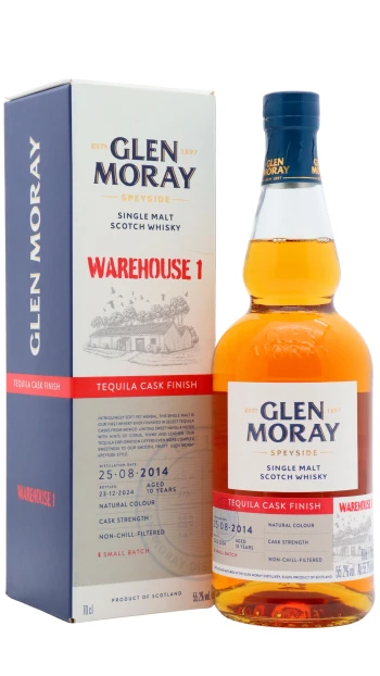 Glen Moray - Warehouse 1 Tequila Finish Cask Strength Speyside Single Malt Scotch 2014 Whisky 70cl 55.2% ABV0