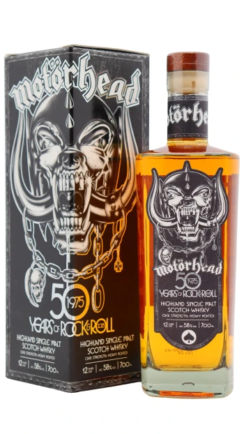 Motorhead - 12 year old 50 Years Of Rock & Roll Heavily Peated Highland Single Malt Scotch Whisky 70cl 58% ABV