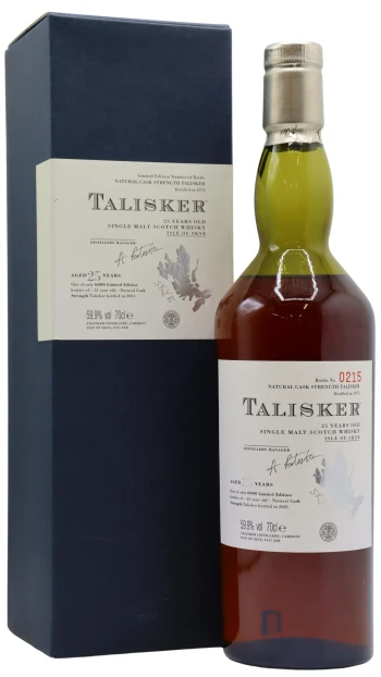 Talisker - 25 year old Natural Cask Strength Single Malt Scotch 1975 Whisky 70cl 59.9% ABV