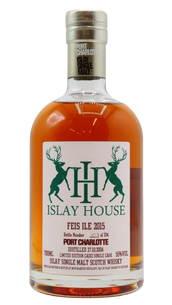 Port Charlotte - 10 year old Feis Ile 2015 - Islay House Single Malt Scotch 2004 Whisky 70cl 55% ABV