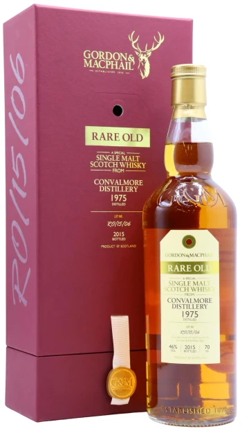Convalmore (silent) - 40 year old Gordon & MacPhail Rare Old Single Malt Scotch 1975 Whisky 70cl 46% ABV