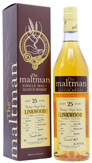 Linkwood - 25 year old The Maltman Single Cask #1827 1989 Whisky 70cl 48.7% ABV