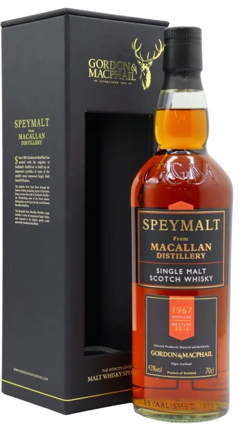 The Macallan - 49 year old Speymalt Single Malt Scotch 1967 Whisky 70cl 43% ABV