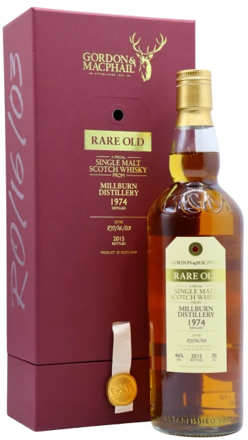 Millburn (silent) - 40 year old Gordon & MacPhail Rare Old Single Malt Scotch 1974 Whisky 70cl 46% ABV