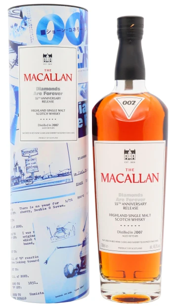 The Macallan - 18 year old James Bond Diamonds Are Forever 55th Anniversary Release Single Malt Scotch 2007 Whisky 70cl 45.5% ABV0