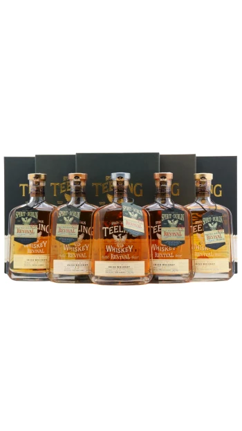 Teeling - Revival I - V Complete Collection Single Malt Irish Whiskey 70cl x 5 46% ABV Bundle