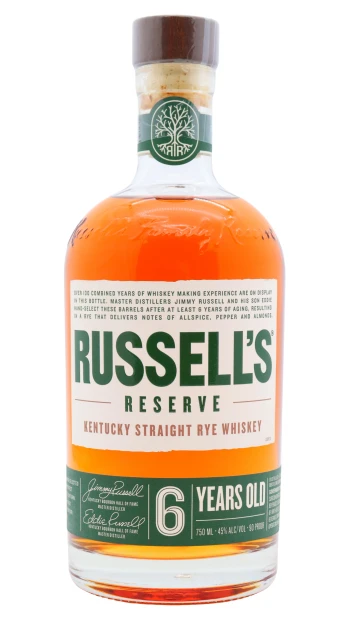 Wild Turkey - 6 year old Russell's Reserve Kentucky Straight Rye Whiskey 75cl 45% ABV