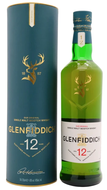 Glenfiddich - 12 year old Speyside Single Malt Scotch Whisky 70cl 40% ABV