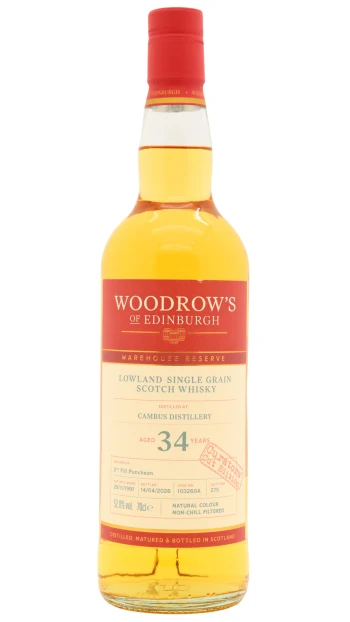 Cambus (silent) - 34 year old Woodrow's Of Edinburgh - Single Cask #103260A 1991 Whisky 70cl 52% ABV