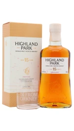 Highland Park - 15 year old Single Malt Scotch Whisky 70cl 44% ABV (Includes Branded Glass)