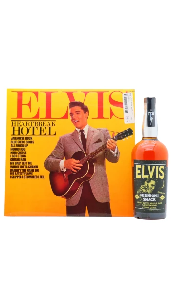 Elvis - Midnight Snack Peanut Butter- Banana & Bacon Flavoured Whiskey 70cl 35% ABV (Includes Elvis Presley Heartbreak Hotel Vinyl Album)