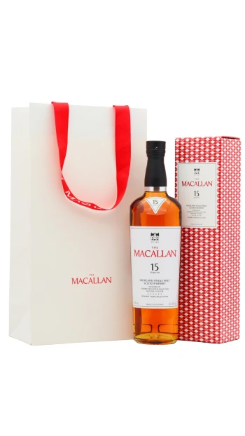 The Macallan - 15 year old Double Cask Highland Single Malt Scotch Whisky 70cl 43% ABV & Gift Bag