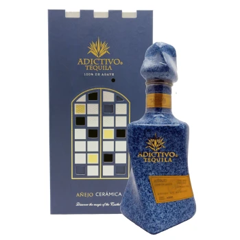 Adictivo Tequila Anejo Ceramic Blue 750ml