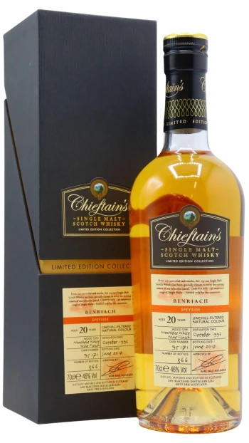 Benriach - 20 year old Chieftain's Single Cask #95171 1996 Whisky 70cl 46% ABV